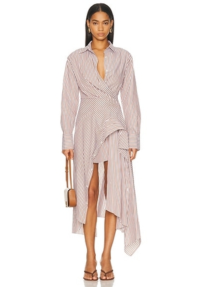 Monse Deconstructed Dress in Brown - Brown. Size 0 (also in 4).