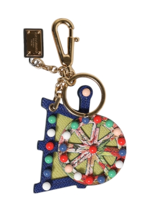 Multicolor Gold Tone Carretto Keychain Keyring