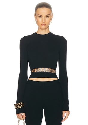 RABANNE Embellished Sweater in Black - Black. Size S (also in ).