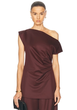 SEV Draped Top in Burgundy - Burgundy. Size 38 (also in ).