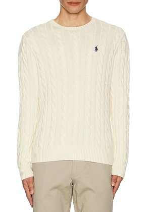Polo Ralph Lauren Cable Knit Crewneck Sweater in Andover Cream - Cream. Size S (also in XL/1X).