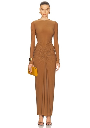 Ronny Kobo Jolie Dress in Tobacco - Brown. Size S (also in ).
