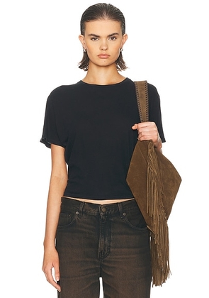 R13 Tight Waist Tee in Black - Black. Size L (also in ).