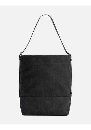 Belted Tote Bag In Cotton Canvas