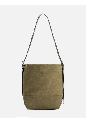 Small Belted Tote Bag In Cotton Canvas