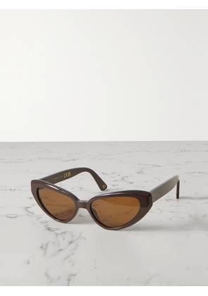KIMEZE - Zawe Cat-eye Acetate Sunglasses - Brown - One size