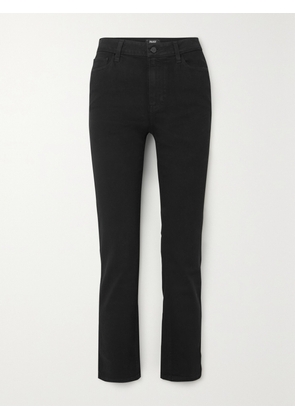PAIGE - Cindy Cropped High-rise Straight-leg Jeans - Black - 23,24,25,26,27,28,29,30,31,32