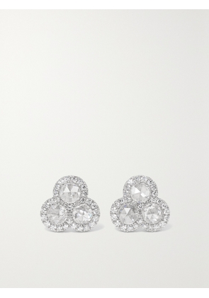 David Morris - 18-karat White Gold Diamond Earrings - One size