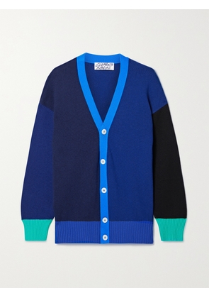 CLEMENTS RIBEIRO - Bookish Color-block Cashmere Cardigan - Blue - x small,small,medium,large