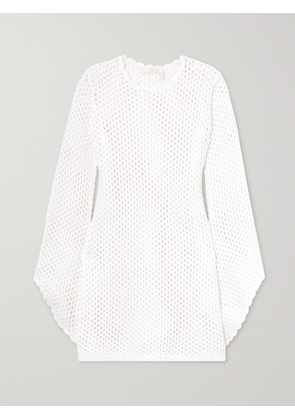 Chloé - Crocheted Cotton Mini Dress - White - x small,small,medium,large,x large