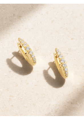 Melissa Kaye - Lulu Small 18-karat Gold Diamond Hoop Earrings - One size