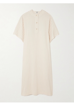 TOTEME - Pinstriped Crepe Midi Dress - Ecru - DK34,DK36,DK38,DK40,DK42