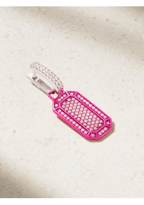 EÉRA - Small Tag White Gold Diamond Single Earring - One size