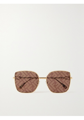 Fendi Eyewear - Square-frame Gold-tone Sunglasses - One size
