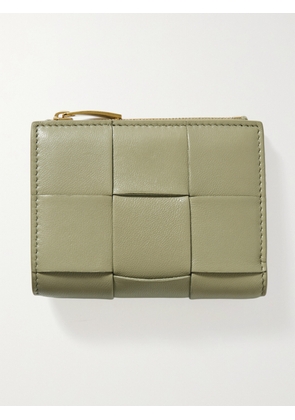 Bottega Veneta - Cassette Intrecciato Leather Wallet - Green - One size