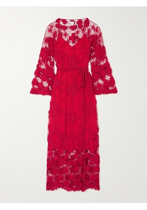 Miguelina - + Net Sustain Cotton Midi Dress - Red - XS/S,M/L