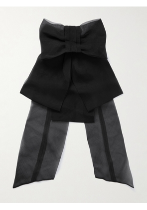 BODE - Silk-organza Bow Hair Clip - Black - One size