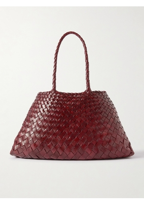 Dragon Diffusion - Santa Croce Woven Leather Tote Bag - Burgundy - One size