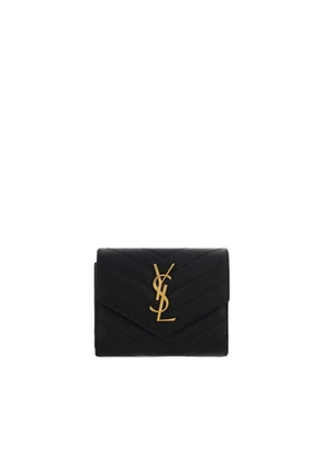 Saint Laurent Black Calf Leather Bos Taurus Wallet