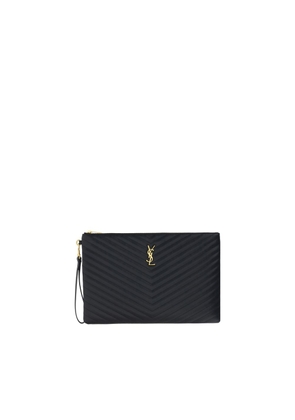 Saint Laurent Black Calf Leather Bos Taurus Wallet