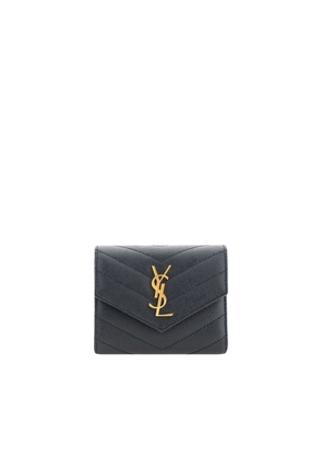 Saint Laurent Black Calf Leather Bos Taurus Wallet