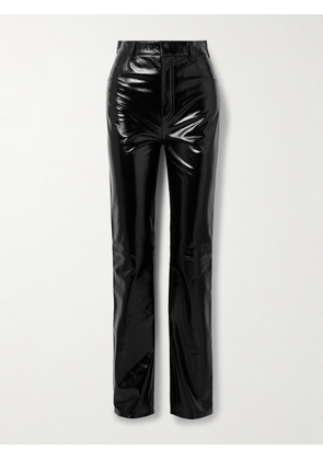 PETAR PETROV - Black Ice Patent-leather Straight-leg Pants - x small,small,medium,large,x large