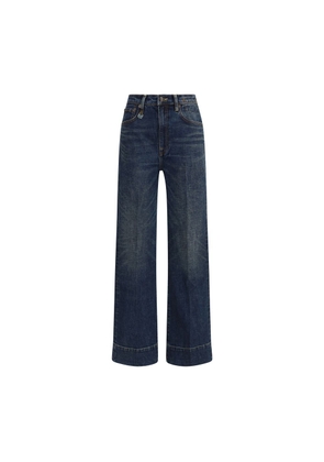 R13 Blue Cotton Straight-Leg Jeans - 27