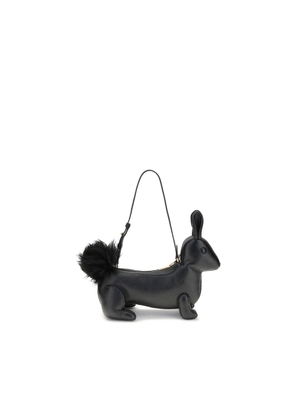 Thom Browne Black Calf Leather Bos Taurus Shoulder Bag