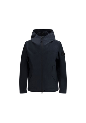 Stone Island Black Polyester Coat - XL