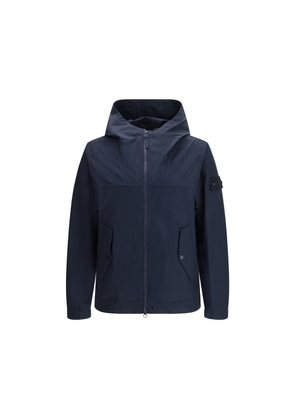 Stone Island Blue Polyester Coat - L