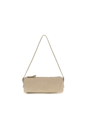 Miu Miu Beige Calf Leather Bos Taurus Shoulder Bag
