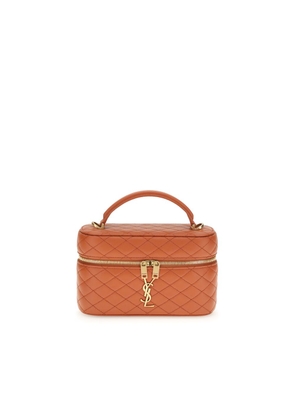 Saint Laurent Orange Calf Leather Bos Taurus Shoulder Bag