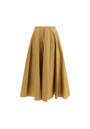 Forte_Forte Beige Cotton Long Skirt - 0/XS