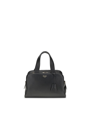 Prada Black Calf Leather Bos Taurus Handbag