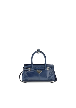 Prada Blue Calf Leather Bos Taurus Handbag
