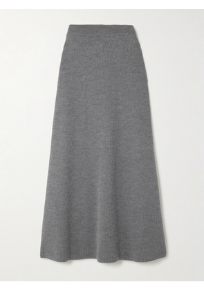 Max Mara - Agile Ribbed Wool Maxi Skirt - Gray - x small,small,medium,large,x large