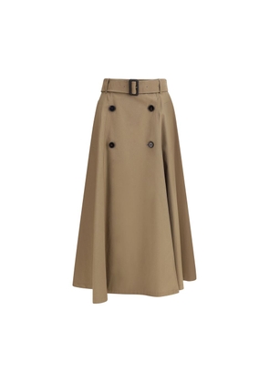 Burberry Brown Cotton Midi Skirt - 6