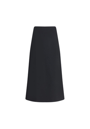 The Row Black Wool Midi Skirt - 4