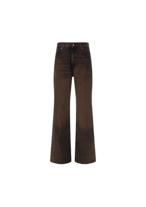 Haikure Brown Cotton Relaxed Fit Jeans - 27