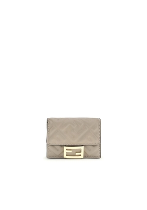 Fendi Gray Lamb Ovis Aries Aries Wallet