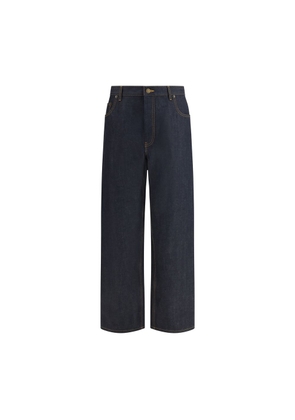 Thom Browne Blue Cotton Relaxed Fit Jeans - XXS/XS