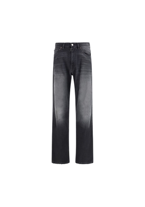 MM6 Black Cotton Straight-Leg Jeans - W30