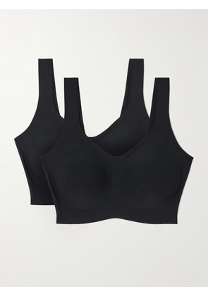 Commando - Set Of Two Butter Stretch-micro Modal Soft-cup Bralette - Black - x small,small,medium,large,x large