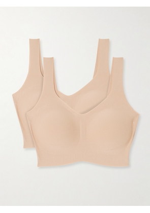 Commando - Set Of Two Butter Stretch-micro Modal Soft-cup Bralette - Neutrals - x small,small,medium,large,x large