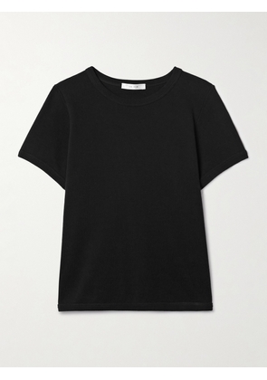 The Row - Torya Ribbed Cotton-jersey T-shirt - Black - x small,small,medium,large
