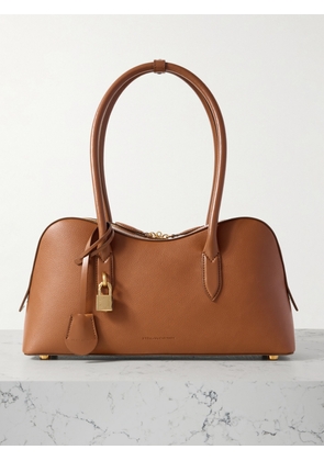 Stella McCartney - Ryder Logo-embossed Embellished Textured Vegan Tote - Brown - One size