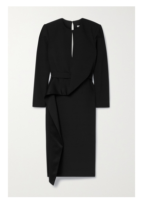 SAFIYAA - Dalia Draped Cady Midi Dress - Black - FR 34,FR 36,FR 38,FR 40,FR 42,FR 44,FR 46