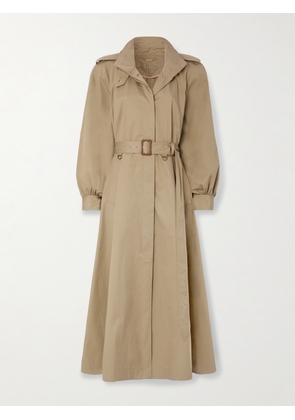 Chloé - Belted Cotton-gabardine Trench Coat - Brown - FR 34,FR 36,FR 38,FR 40,FR 42,FR 44