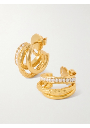 Pacharee - Gold-plated Pearl Earrings - One size