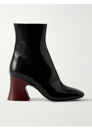 Chloé - Janis Patent-leather Ankle Boots - Black - IT36,IT37,IT38,IT39,IT40,IT41